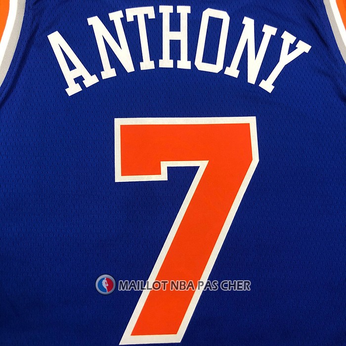Maillot New York Knicks Carmelo Anthony NO 7 Icon Bleu